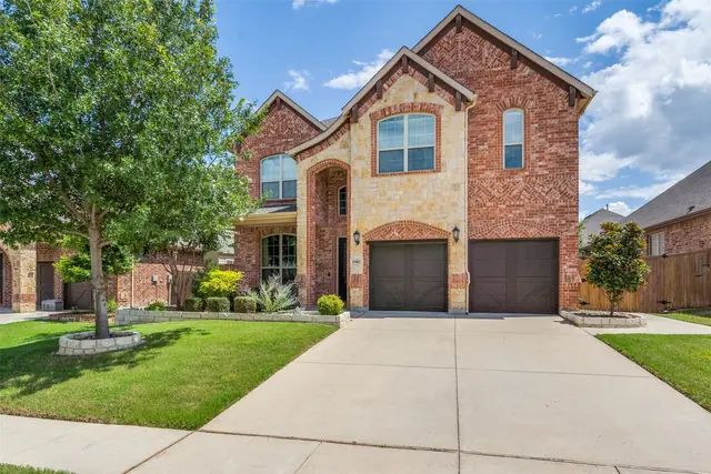 Two-story brick home in Plano